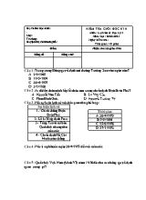Bài kiểm tra Cuối học kỳ II môn Lịch sử và Địa lí Lớp 5 - Năm học 2020-2021 (Có đáp án)